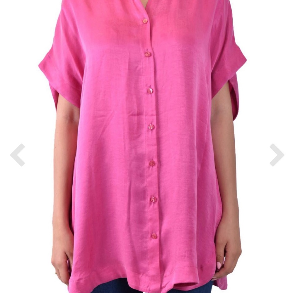 Maria Vittoria Paolillo (MVP) Fuchsia Silk Blouse size 40 (small)